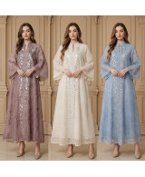 Robe Longue Brodée Élégante - Zayphir