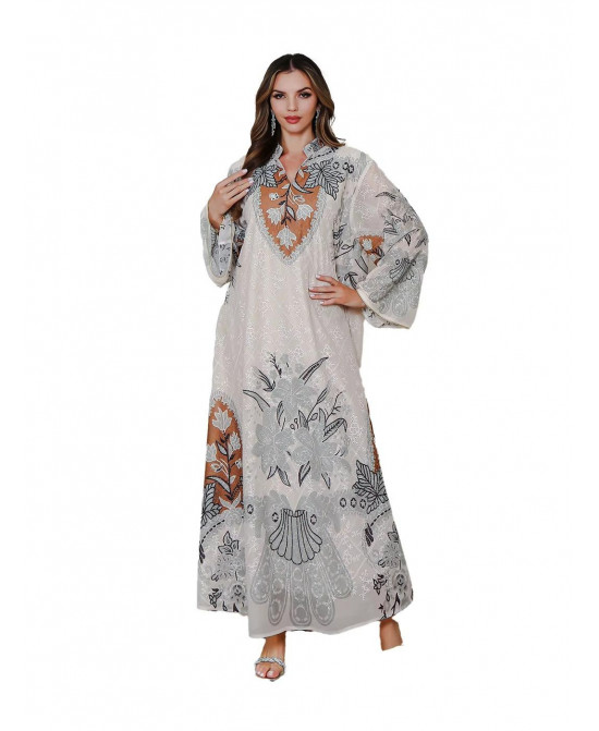 Robe Longue Élégante Méditerranéenne