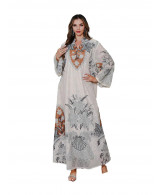 Robe Longue Élégante Méditerranéenne