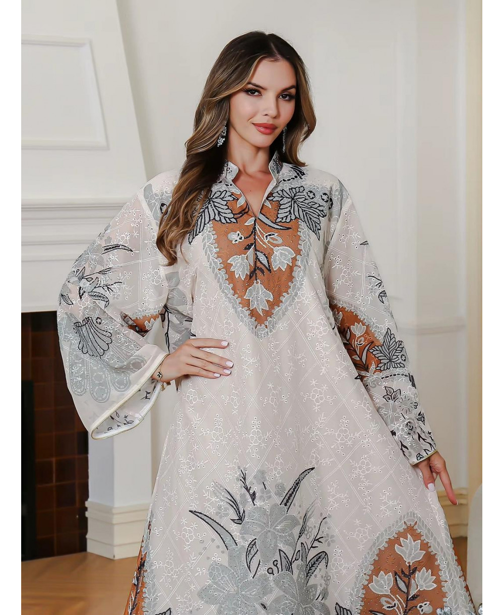 Robe Longue Élégante Méditerranéenne