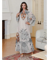 Robe Longue Élégante Méditerranéenne