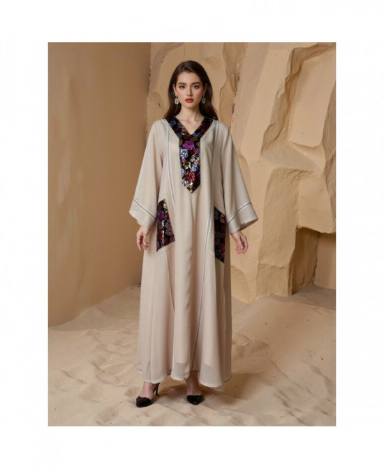 Caftan Élégance Florale vue 1