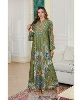 Robe orientale femme Jardin d’Émeraude – Élégance raffinée