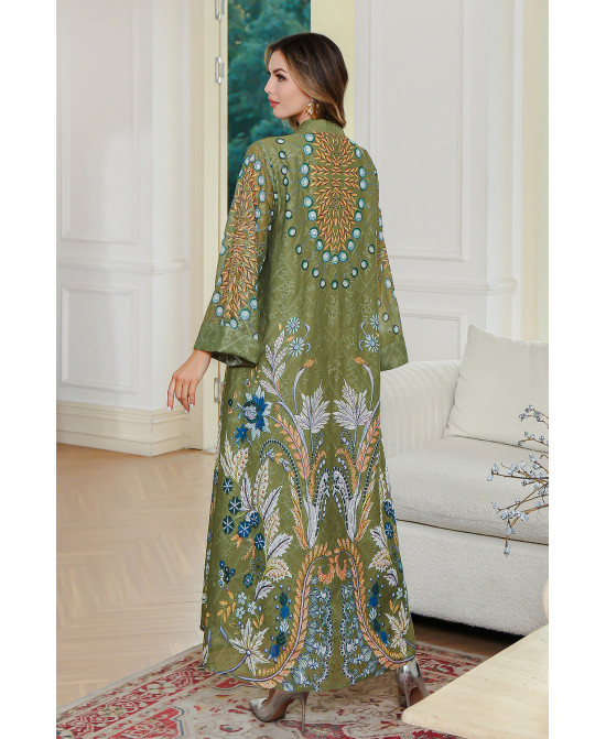 Robe orientale femme Jardin d’Émeraude – Élégance raffinée