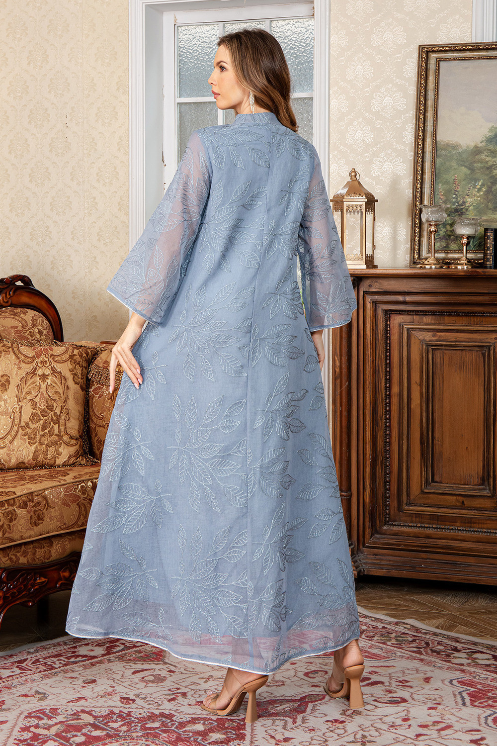 Robe Longue Brodée Élégante - Zayphir