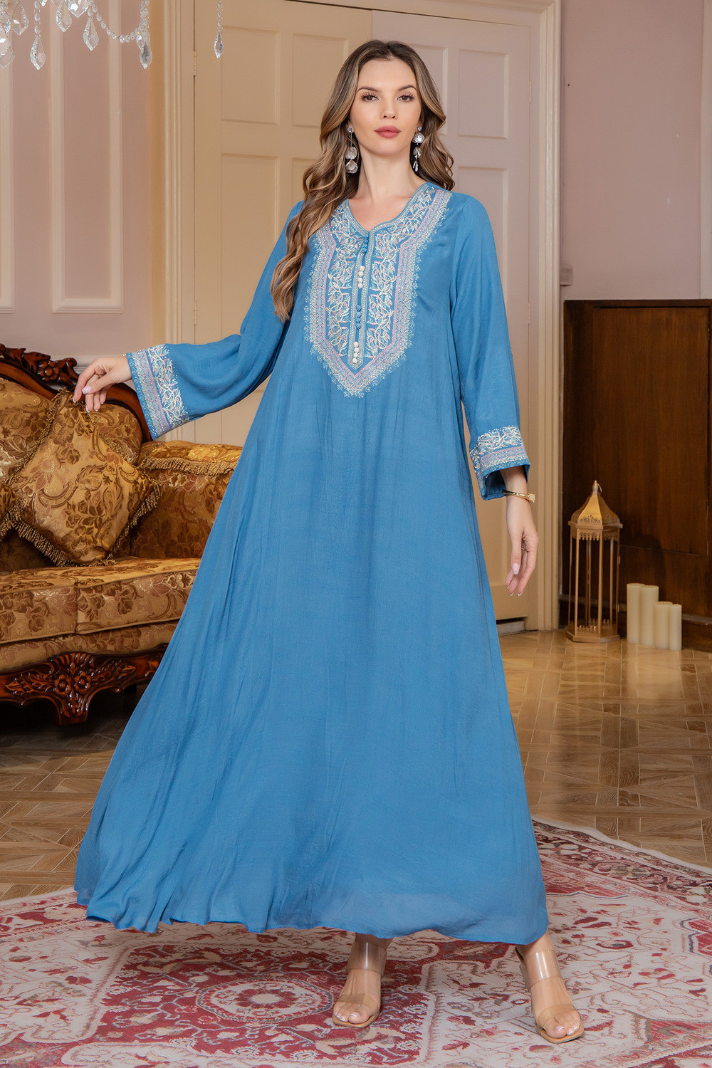 Robe orientale femme Ornement de Lune – Élégance raffinée