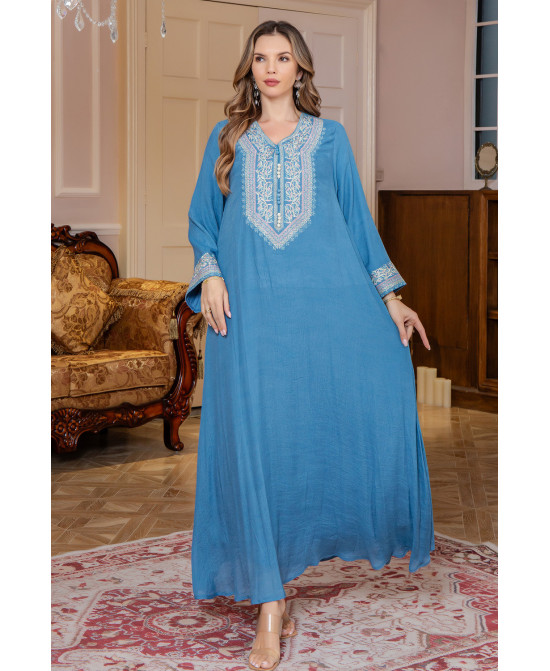 Robe Broderie Évasée Élégante - Zayphir