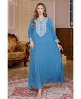 Robe Broderie Évasée Élégante - Zayphir