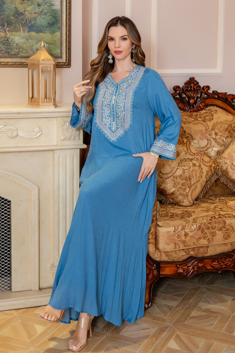 Robe orientale femme Ornement de Lune – Élégance raffinée