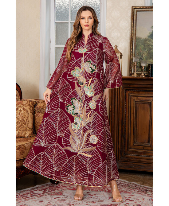 Robe orientale femme Saphir de Minuit – Élégance raffinée
