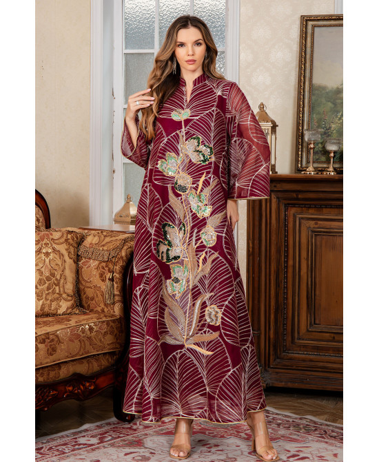 Robe orientale femme Saphir de Minuit – Élégance raffinée
