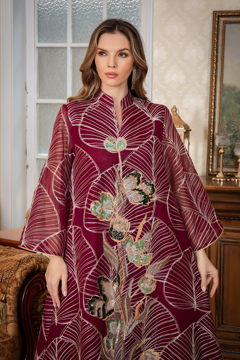 Caftan Élégance Florale - Zayphir