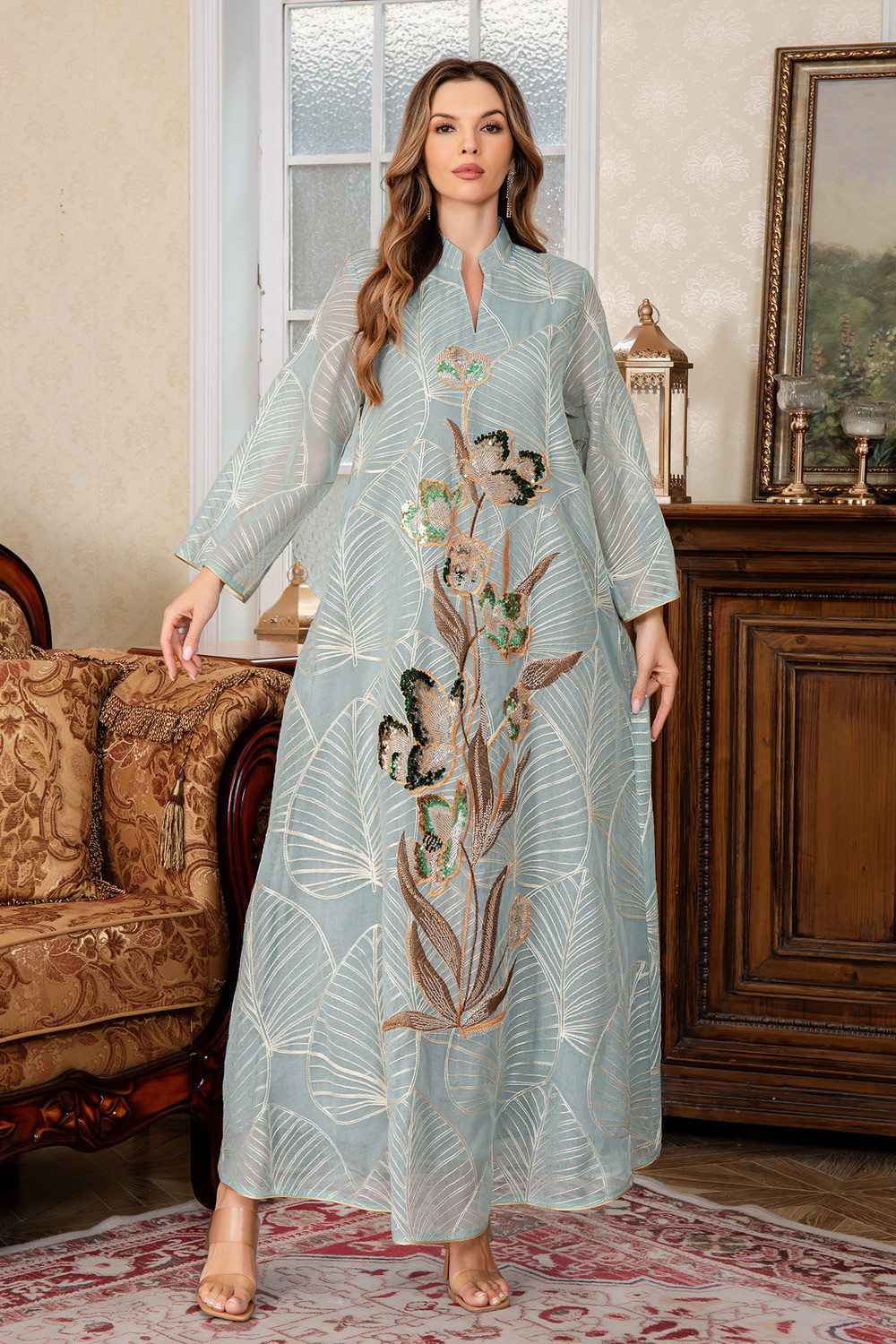 Caftan Élégance Florale - Zayphir