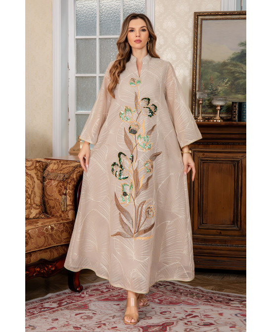 Caftan Élégance Florale - Zayphir
