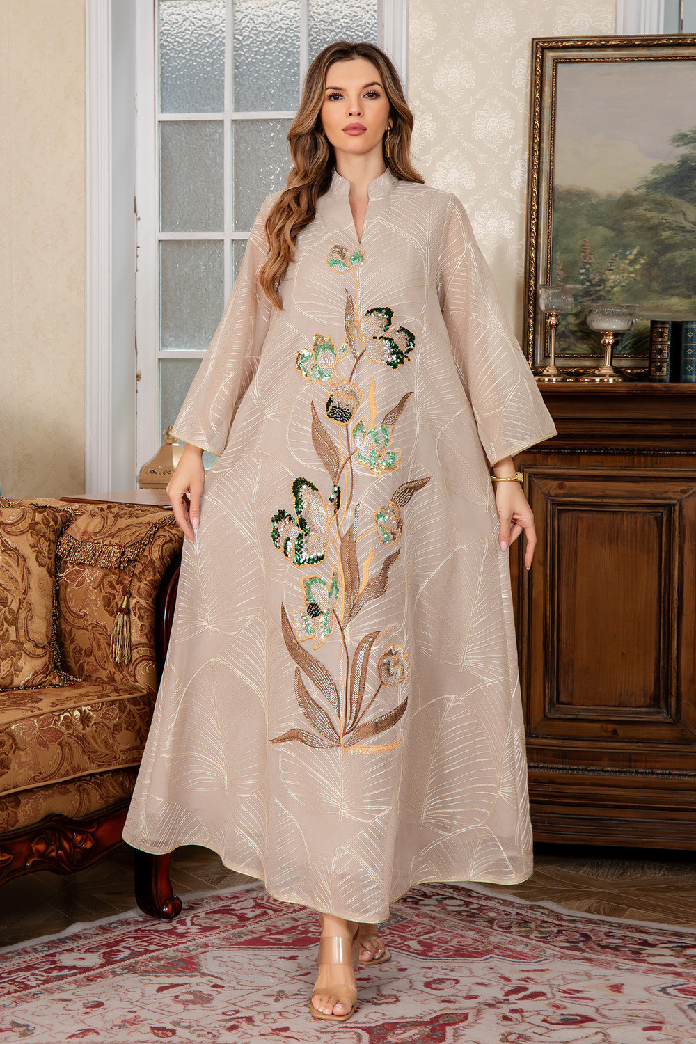 Caftan Élégance Florale - Zayphir