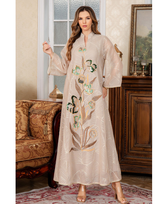 Robe orientale femme Saphir de Minuit – Élégance raffinée