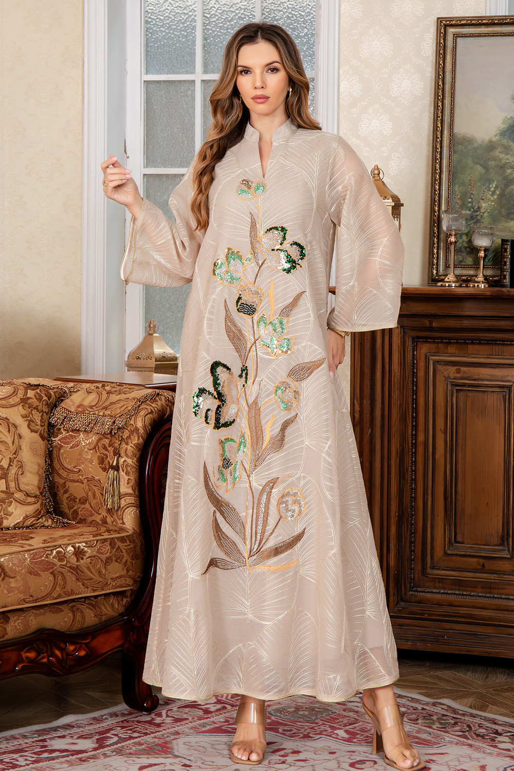 Caftan Élégance Florale - Zayphir