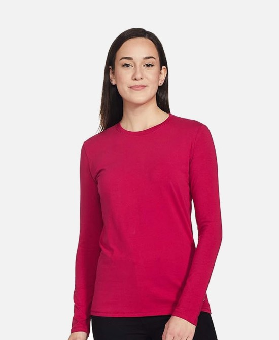 Full Sleeve Round Neck Slim Fit Cotton Tshirt