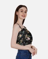 DressBerry Women's Printed Poly Crop Top