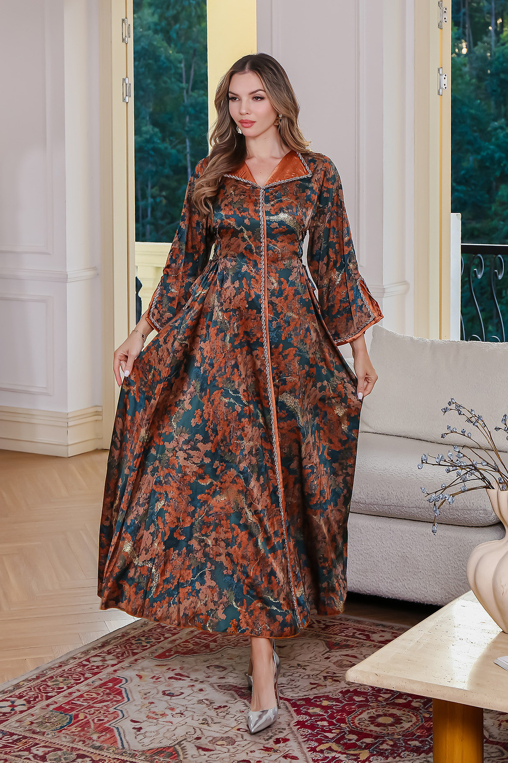 Robe orientale femme Sahara Minéral – Élégance raffinée