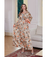 Robe orientale femme Oasis Sable – Élégance raffinée