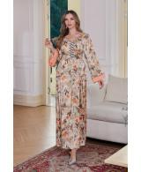 Robe orientale femme Oasis Sable – Élégance raffinée