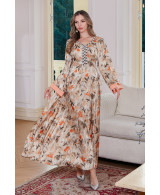 Robe orientale femme Oasis Sable – Élégance raffinée