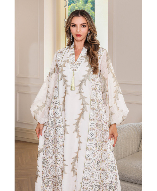 Robe orientale femme Voile d’Ambre – Élégance raffinée