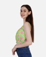 DressBerry Women's Printed Poly Crop Top
