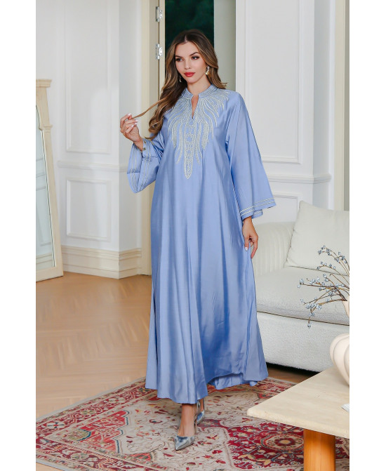 Robe orientale femme Ciel Satiné – Élégance raffinée
