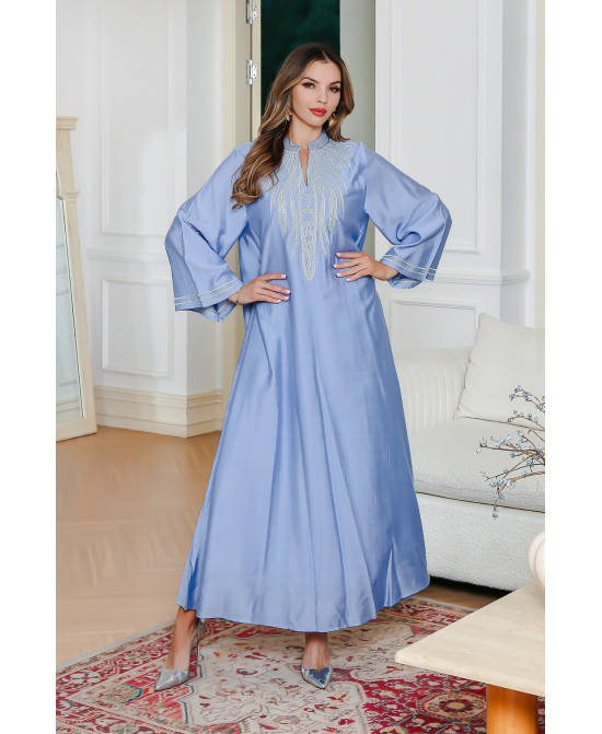 Robe orientale femme Ciel Satiné – Élégance raffinée