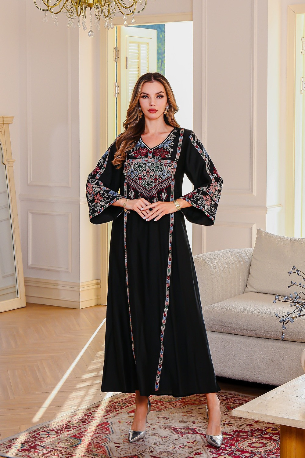 Robe orientale femme Rubis de Cour – Élégance raffinée
