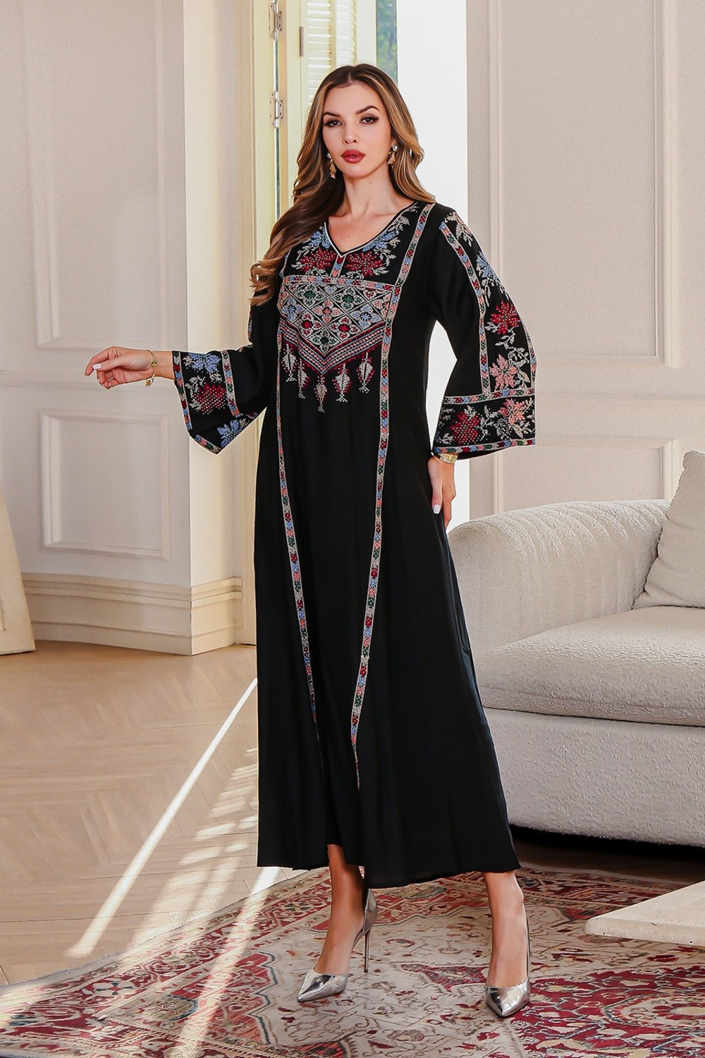 Robe orientale femme Rubis de Cour – Élégance raffinée