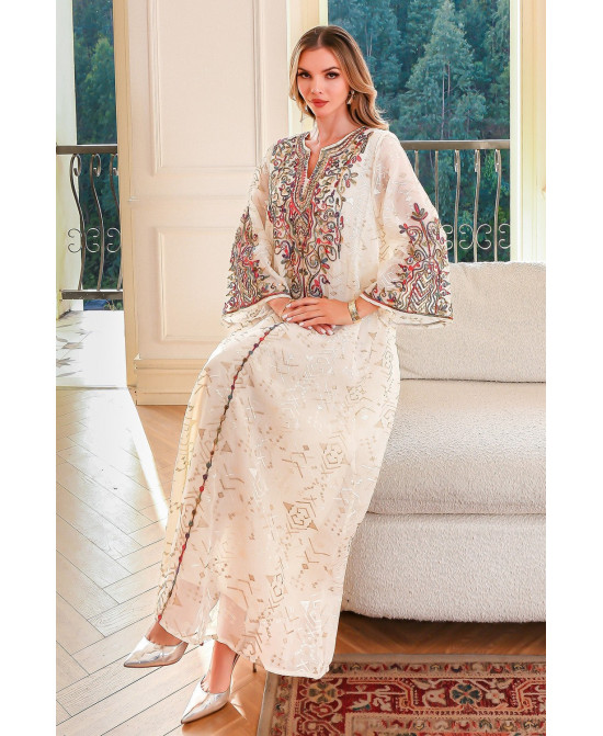 Robe orientale femme Ambre de Sultane – Élégance raffinée