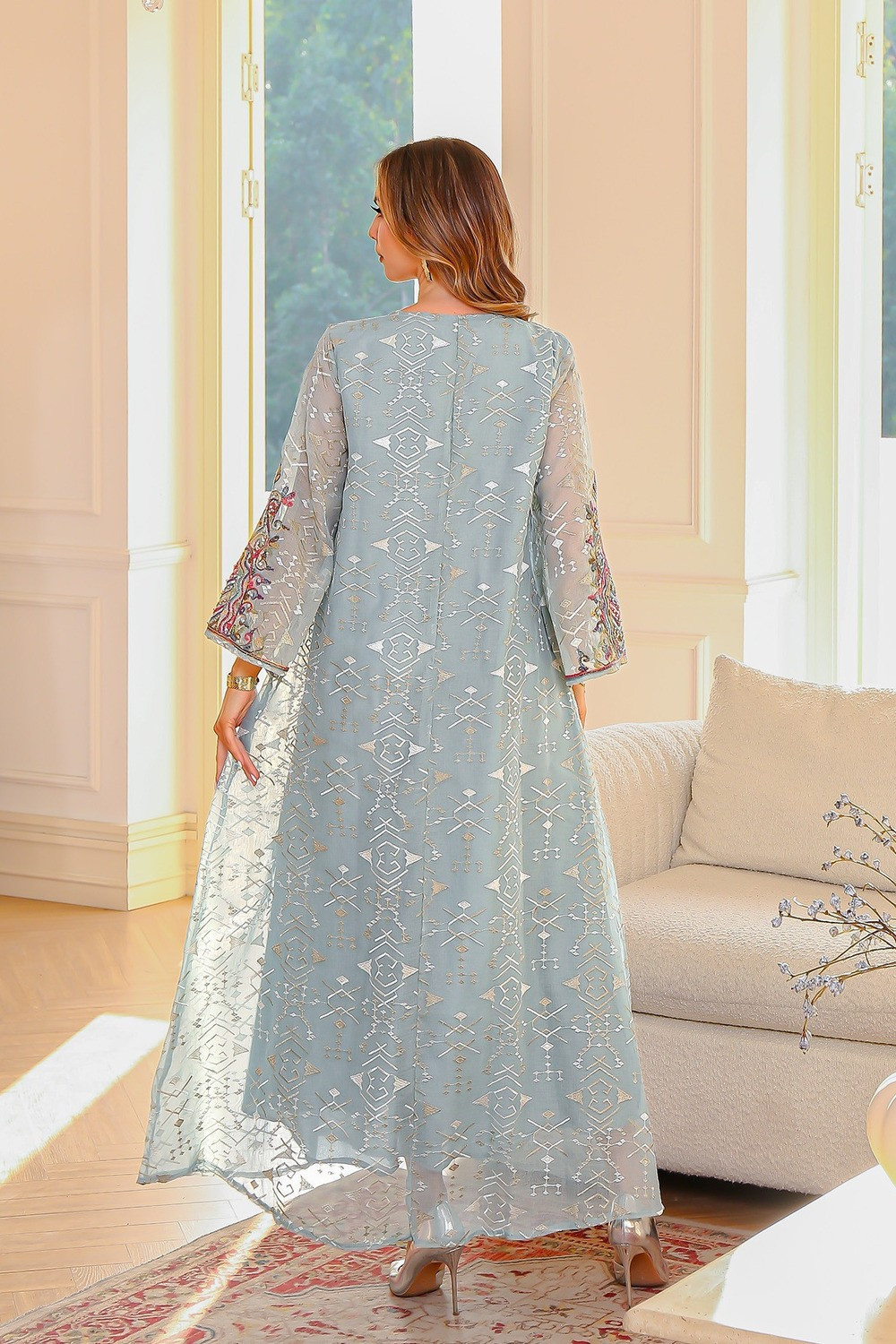 Robe orientale femme Ambre de Sultane – Élégance raffinée