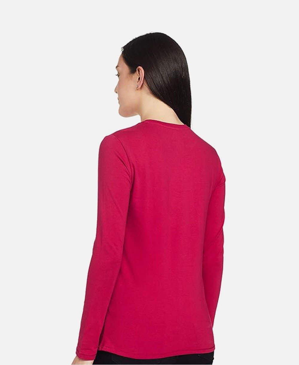 Full Sleeve Round Neck Slim Fit Cotton Tshirt