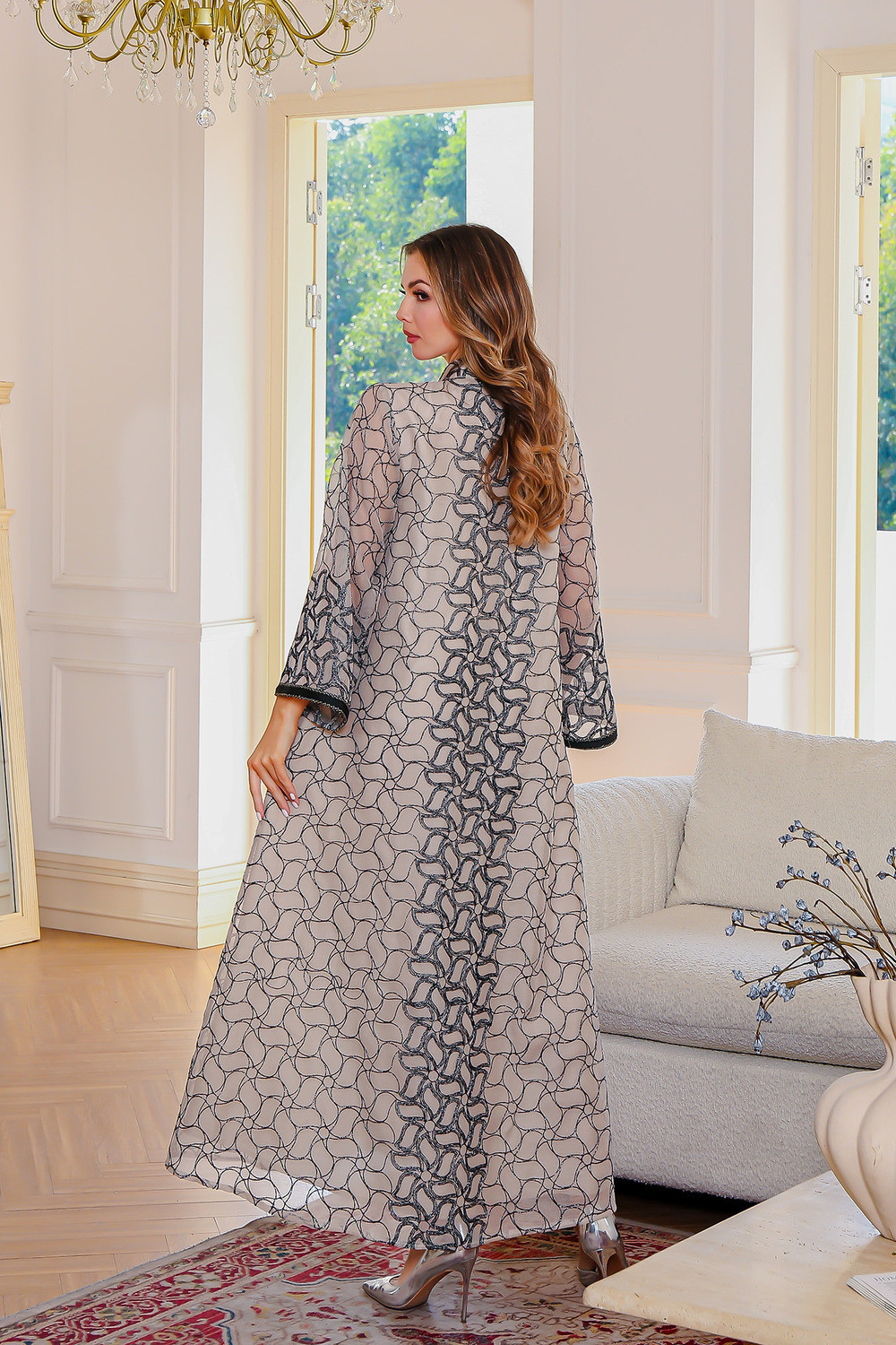 Robe orientale femme Nacre du Palais – Élégance raffinée