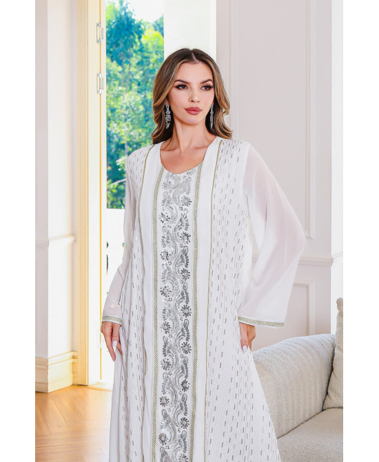 Robe orientale femme Trésor Ivoire – Élégance raffinée
