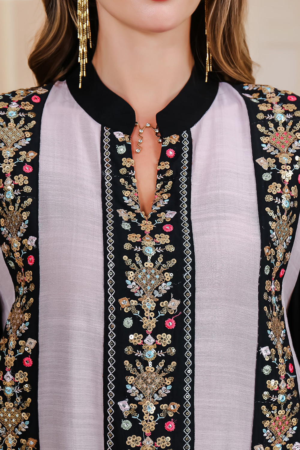 Robe orientale femme Jardin de Minuit – Élégance raffinée