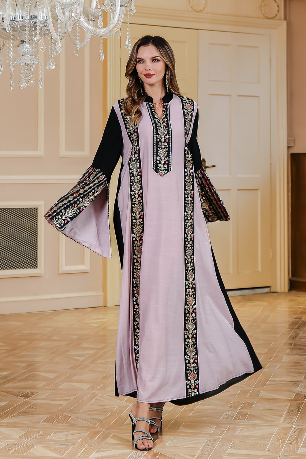 Robe orientale femme Jardin de Minuit – Élégance raffinée