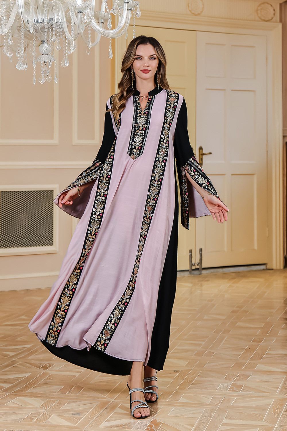 Robe orientale femme Jardin de Minuit – Élégance raffinée