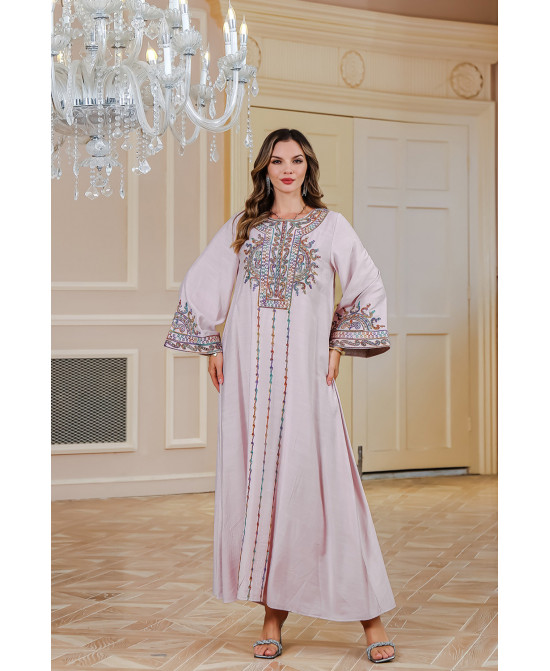 Robe orientale femme Sable Rosé des Dunes – Élégance raffinée