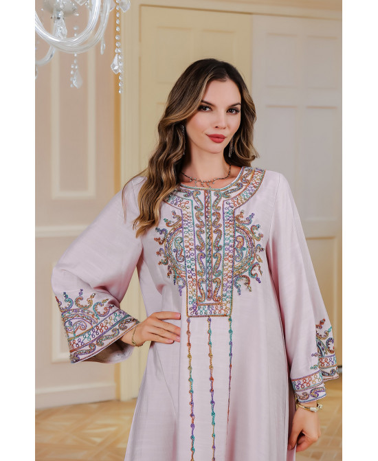 Robe orientale femme Sable Rosé des Dunes – Élégance raffinée