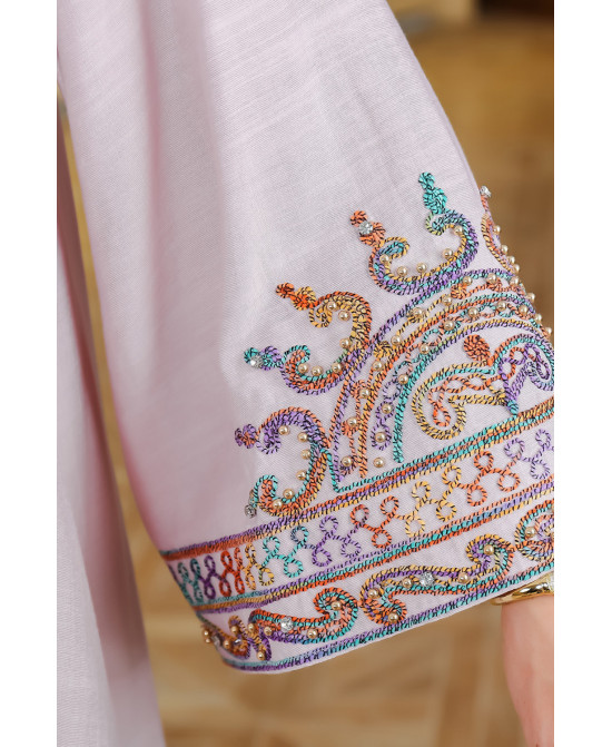 Robe orientale femme Sable Rosé des Dunes – Élégance raffinée