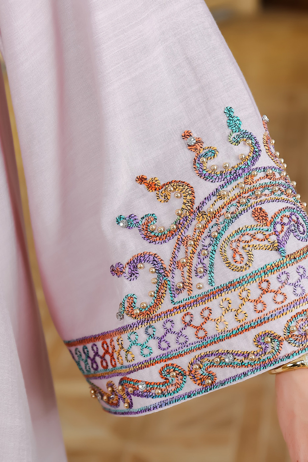 Robe orientale femme Sable Rosé des Dunes – Élégance raffinée