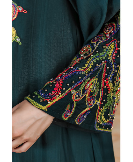 Robe orientale femme Émeraude Royale – Élégance raffinée