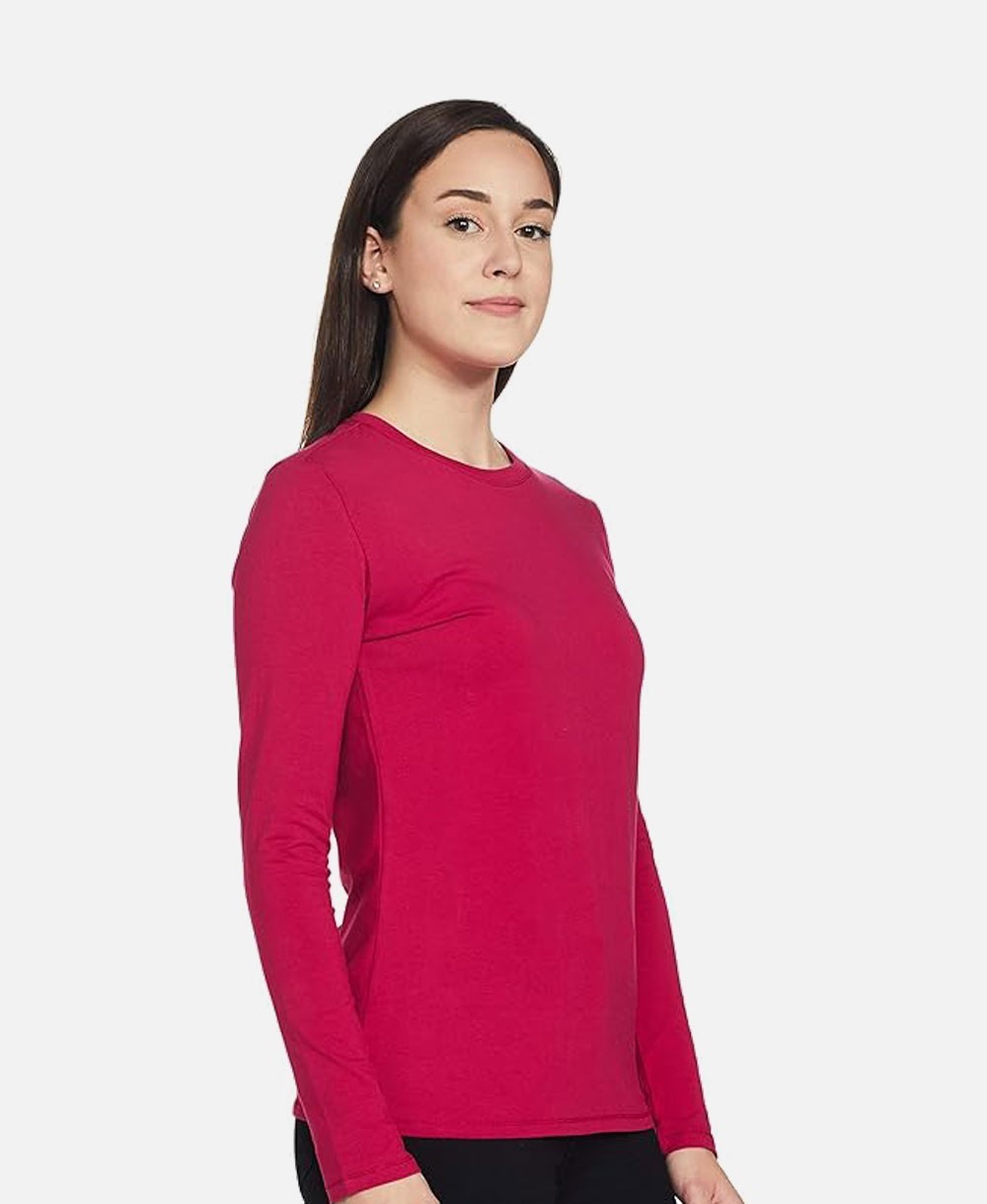 Full Sleeve Round Neck Slim Fit Cotton Tshirt