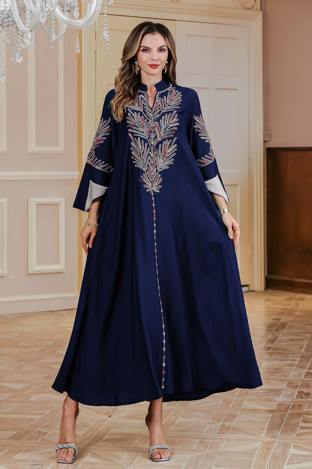 Robe orientale femme Ambre Royal Marine – Élégance raffinée