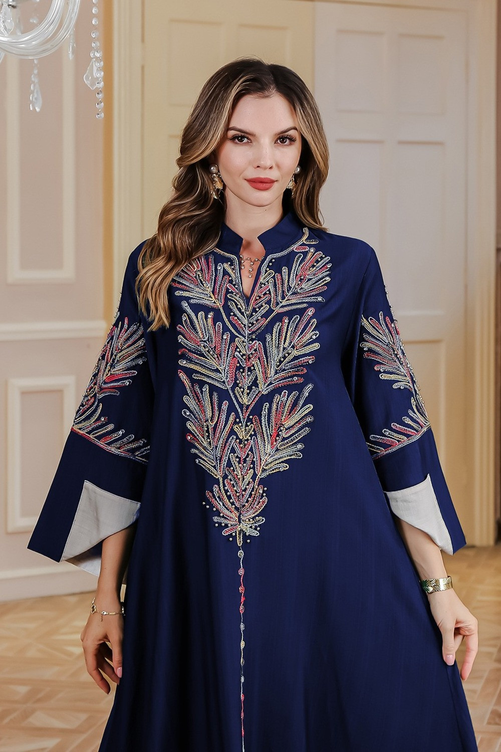 Robe orientale femme Ambre Royal Marine – Élégance raffinée