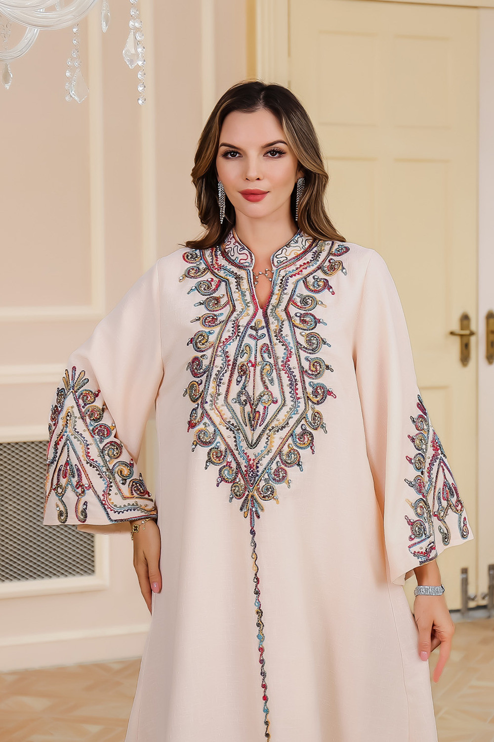 Robe orientale femme Rose de Minuit – Élégance raffinée